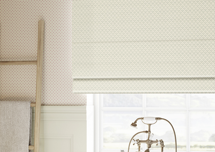 Trellis Prints, Scallop and Bud Green - Twist&Fit Roman Blind - Image 5